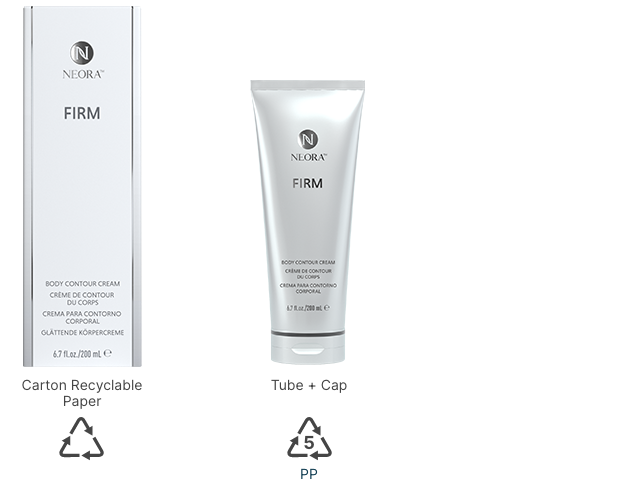 Recycled parts of the Firm Body Contour Cream.